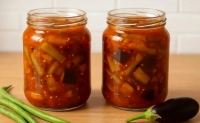 طرز تهیه ترشی لوبیا سبز و بادمجان