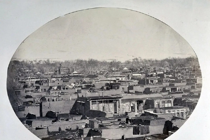 عکس هوایی از تهران در سال 1301 خورشیدی؛ دوران سلطنت احمدشاه