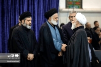 حضور فرزند رهبر شهید انقلاب در مراسم بزرگداشت آیت‌الله شبیری زنجانی